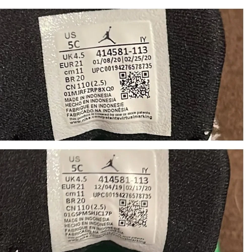 Nike Air Jordan 13 Retro baby  414581-113 Sneaker Lucky Green Jordan’s Size 5C